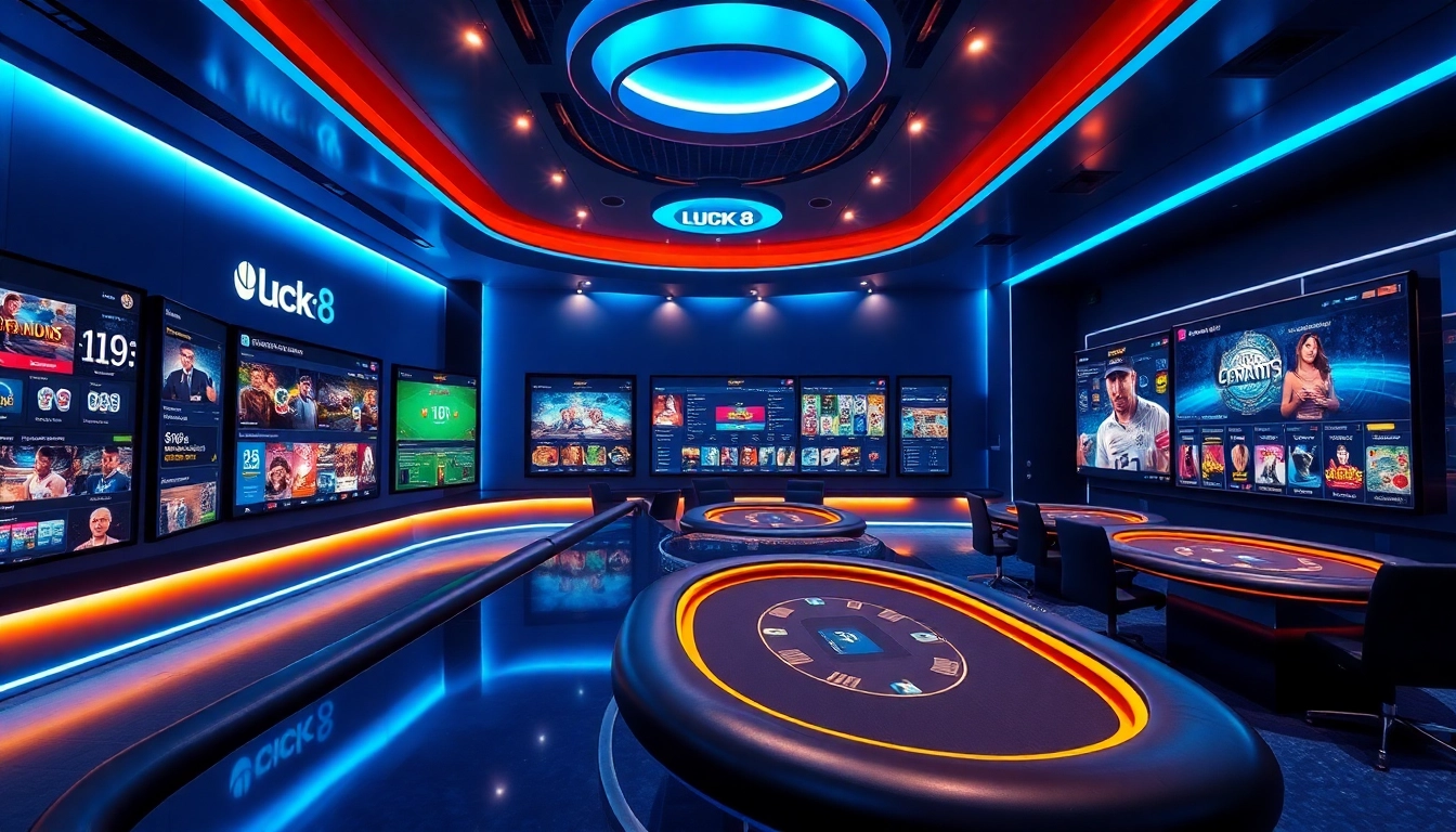 Dynamic betting interface of luck8win.live showcasing casino and sports options.