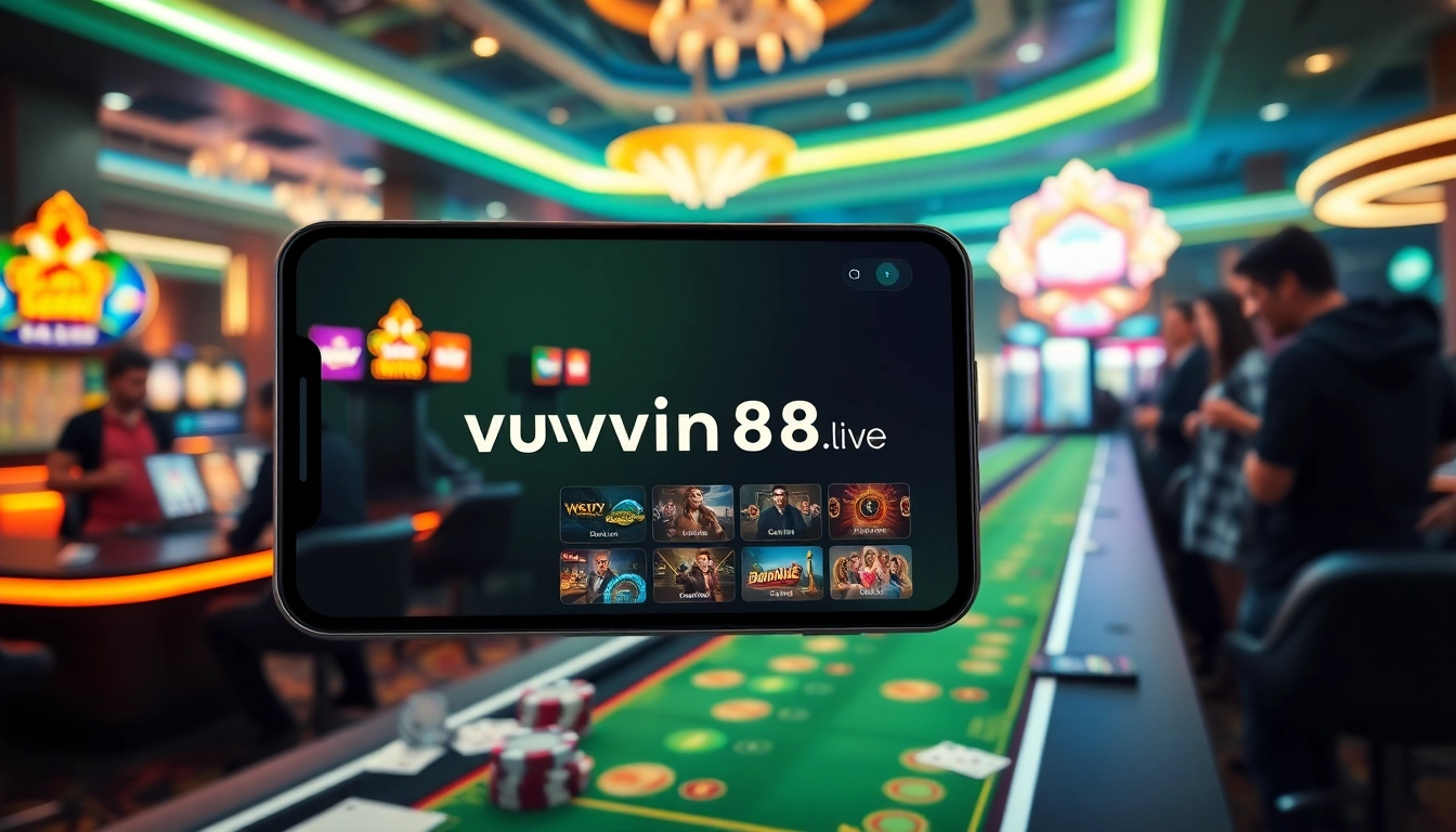 Online gaming interface on vvvwin88.live app, showcasing vibrant casino environment.