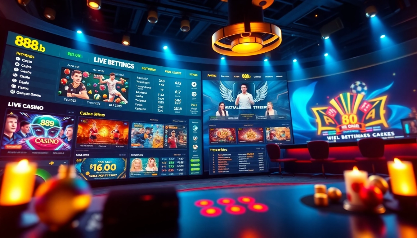 Engaging online gambling interface showcasing live betting excitement on 888b.rodeo with vibrant colors and modern design.